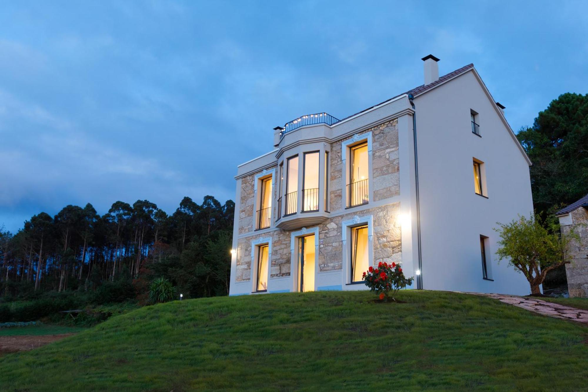 Villa Rosa Apartamentos En Casa Rural Con Vistas Panoramicas A La Ria Noia Exterior foto